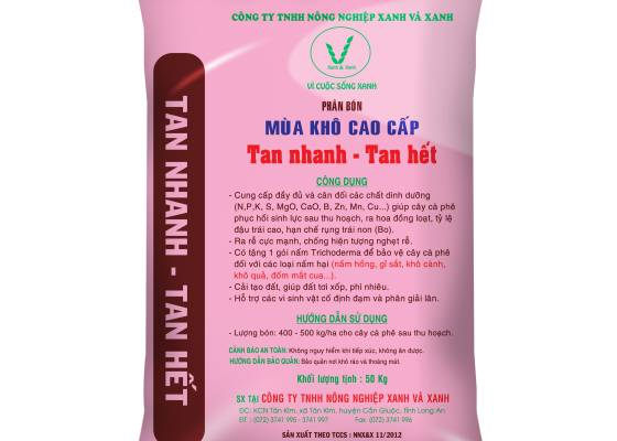 PHÂN BÓN NPK 20-5-5-16S+Bo+TE